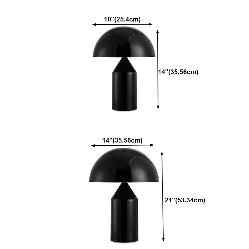 Lampada da tavolo in stile moderno a 1 luci di scrivania con tonalità metallica per camera da letto