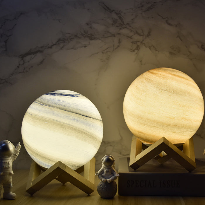 Lampada da tavolo in stile moderno a 1 luce da scrivania in legno con tonalità di vetro per soggiorno