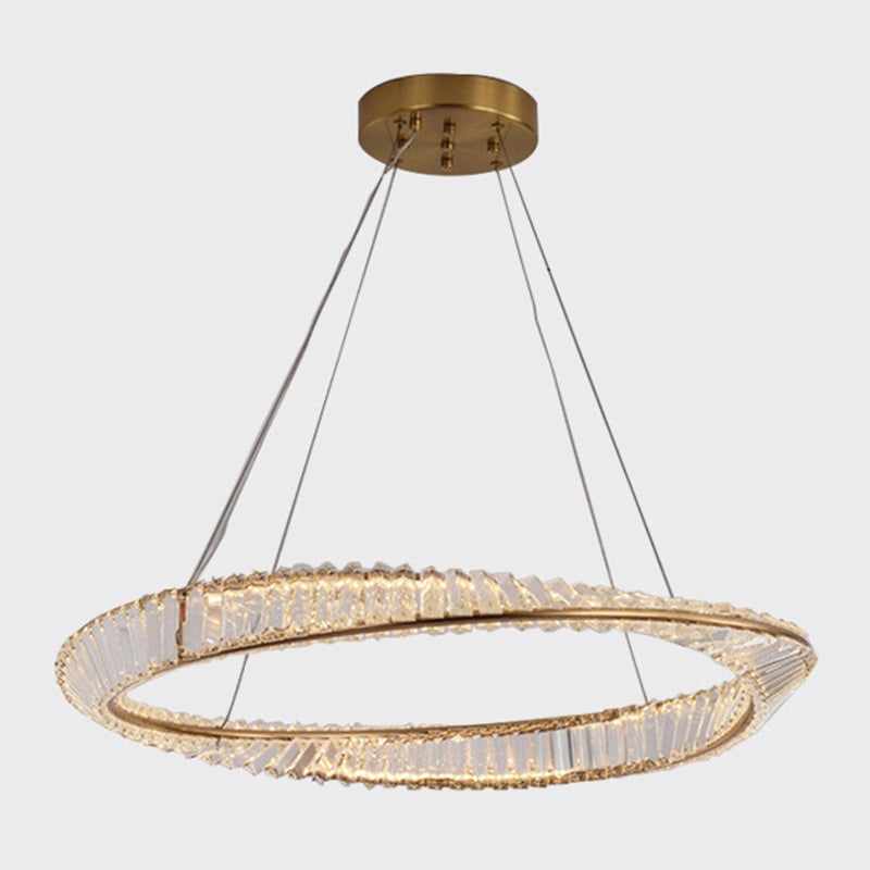 Cercle en acier inoxydable Circle de lustre LED LEDIER LEILLE POUR CHAMBRE