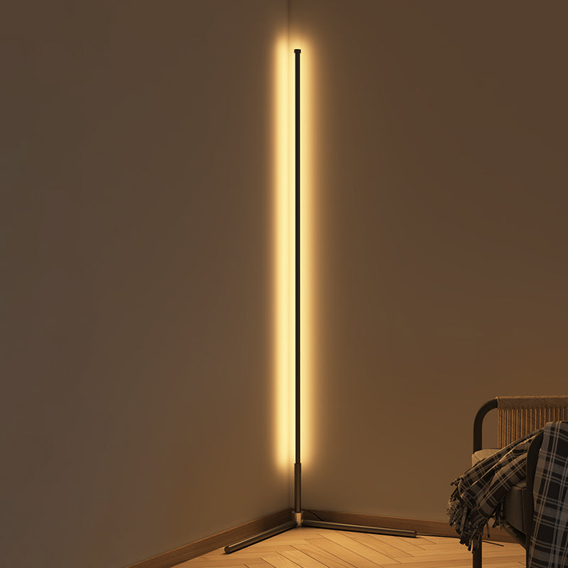 1-Light Floor Light Modern Style LED Floor Standing Light with Acrylic Shade for Bedroom