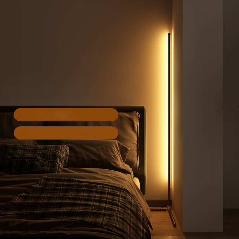 1-Light Floor Light Modern Style LED Floor Standing Light with Acrylic Shade for Bedroom