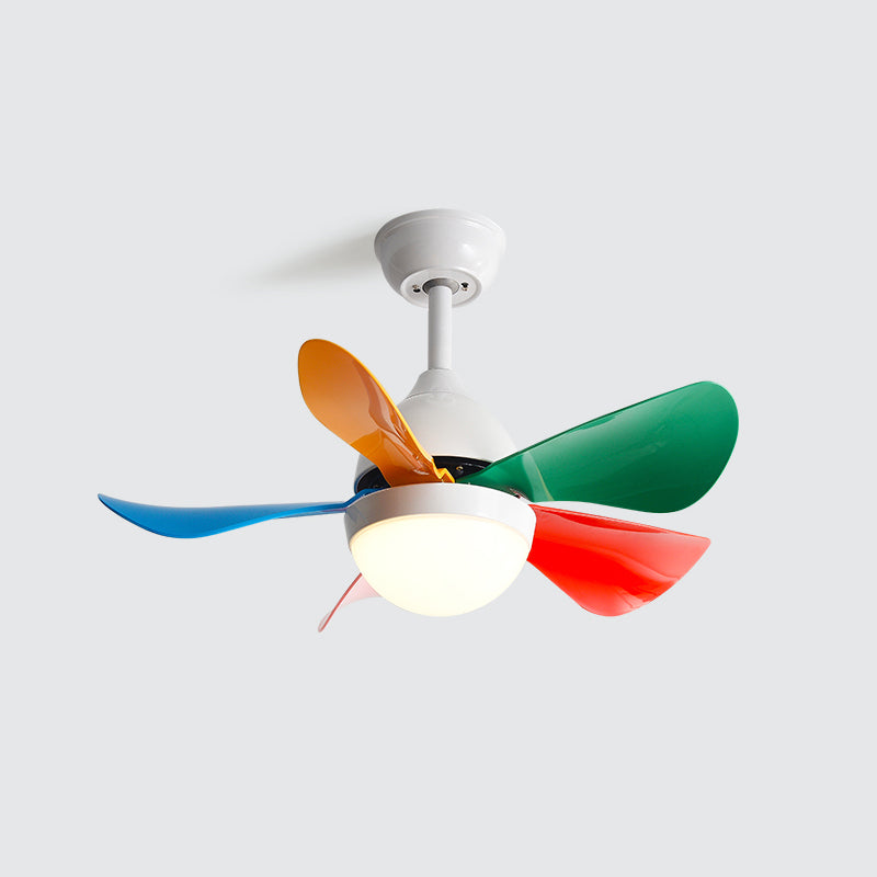 Colorful LED Ceiling Fan Light Modern Metal 1 Light LED Ceiling Fan for Bedroom