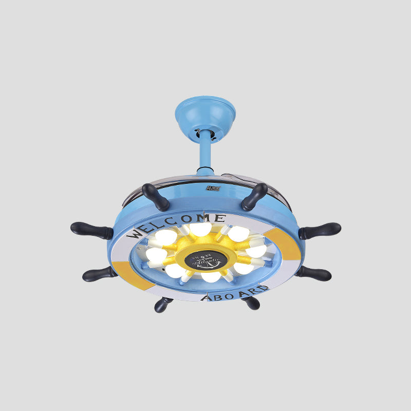 Modern Style Ceiling Fan Lighting Metal 8 Light Ceiling Fan Lamp for Children's Room