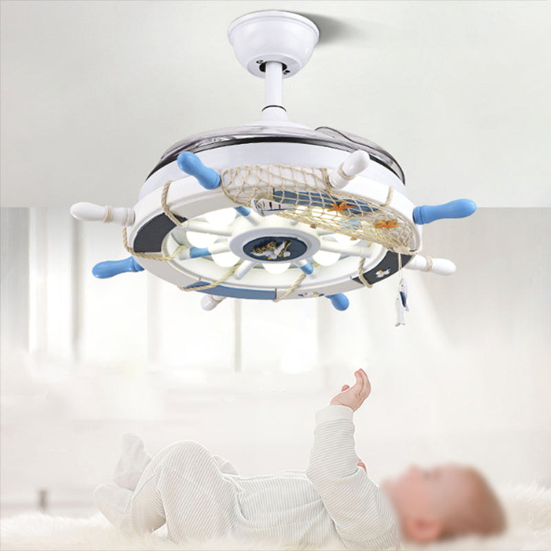 Modern Style Ceiling Fan Lighting Metal 8 Light Ceiling Fan Lamp for Children's Room