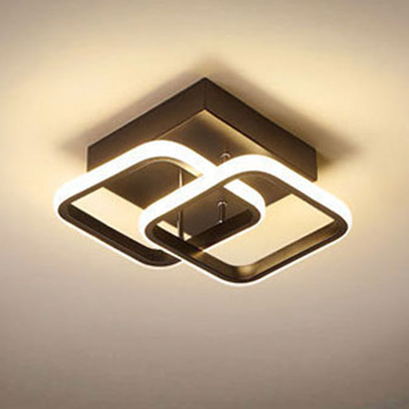 LED Flush Mounted Ceiling Lights Contemporary Lighting Fixture for Living Room