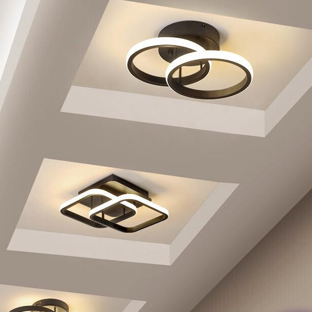 LED Flush Mounted Ceiling Lights Contemporary Lighting Fixture for Living Room