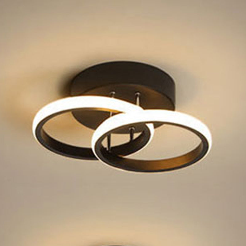 LED Flush Mounted Ceiling Lights Contemporary Lighting Fixture for Living Room