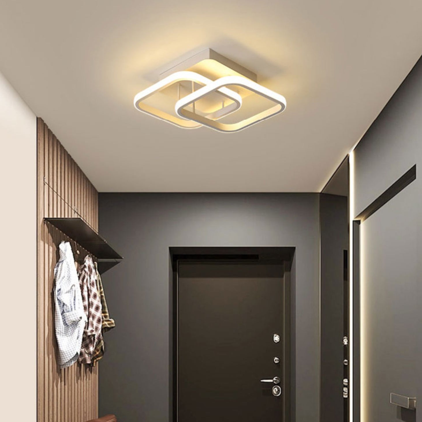 LED Flush Mounted Ceiling Lights Contemporary Lighting Fixture for Living Room