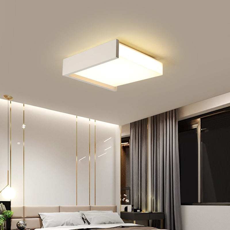 Square Modern Flush Mounted Ceiling Lights LED Flush Mount Lighting for Living Room