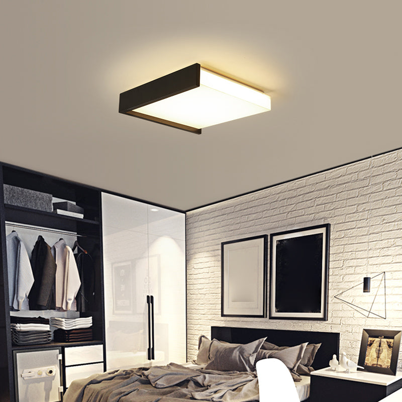 Square Modern Flush Mounted Ceiling Lights LED Flush Mount Lighting for Living Room