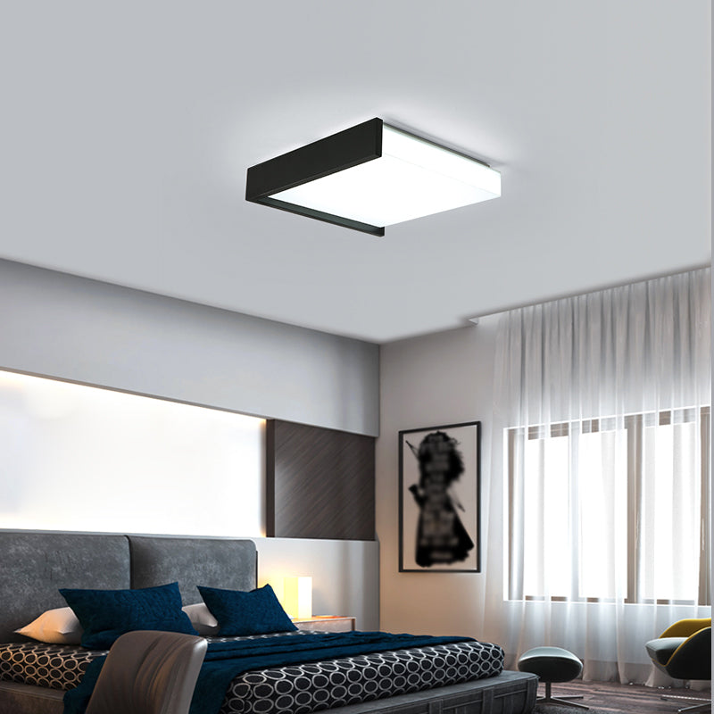 Square Modern Flush Mounted Ceiling Lights LED Flush Mount Lighting for Living Room