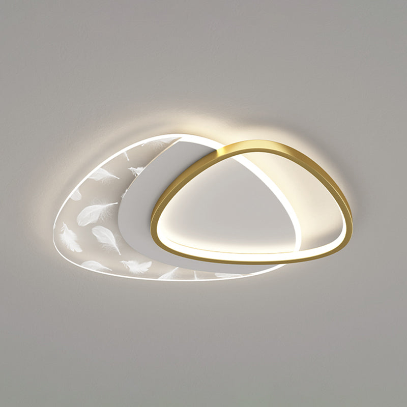 Triangle contemporain luminaire luminaire métal 2 lumière luminaire de plafond