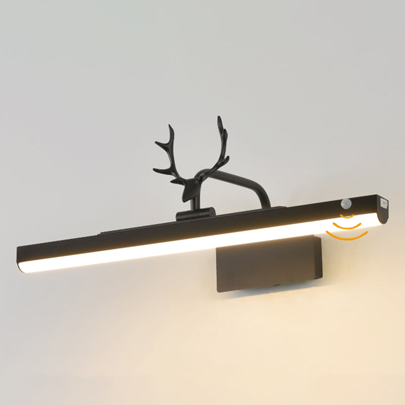 Lineaire ijdelheid verlichting moderne stijl metal 1 lichte ijdelheid sconce lichten