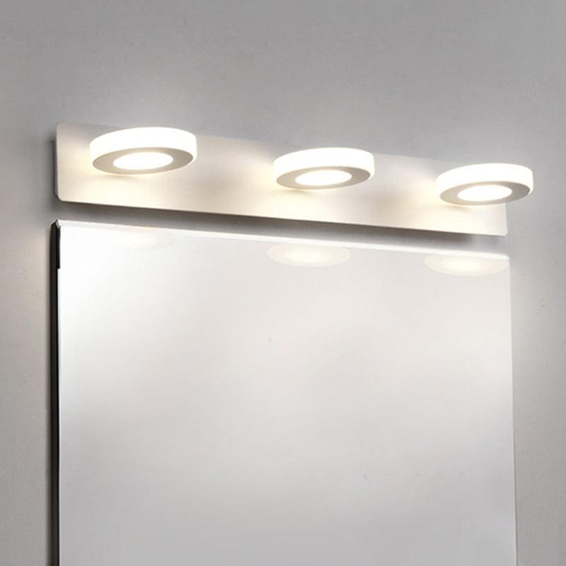 Metalen geometrische wandbevestiging verlichting moderne multi -lichten spiegel muurlamp in het wit in het wit