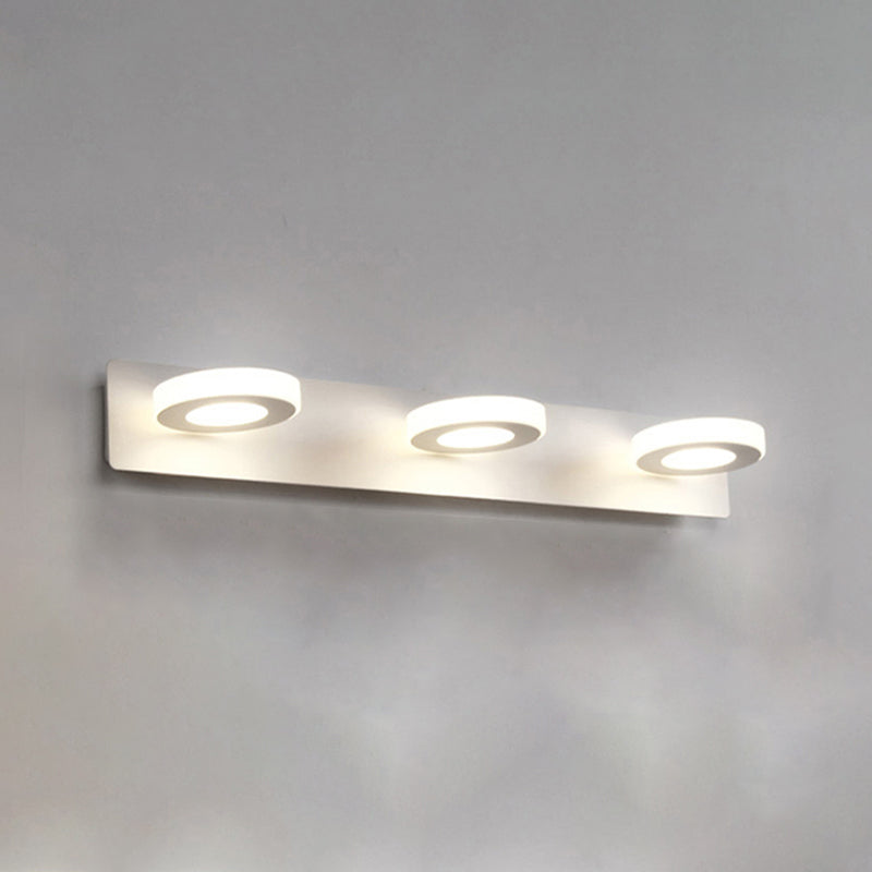 Metalen geometrische wandbevestiging verlichting moderne multi -lichten spiegel muurlamp in het wit in het wit