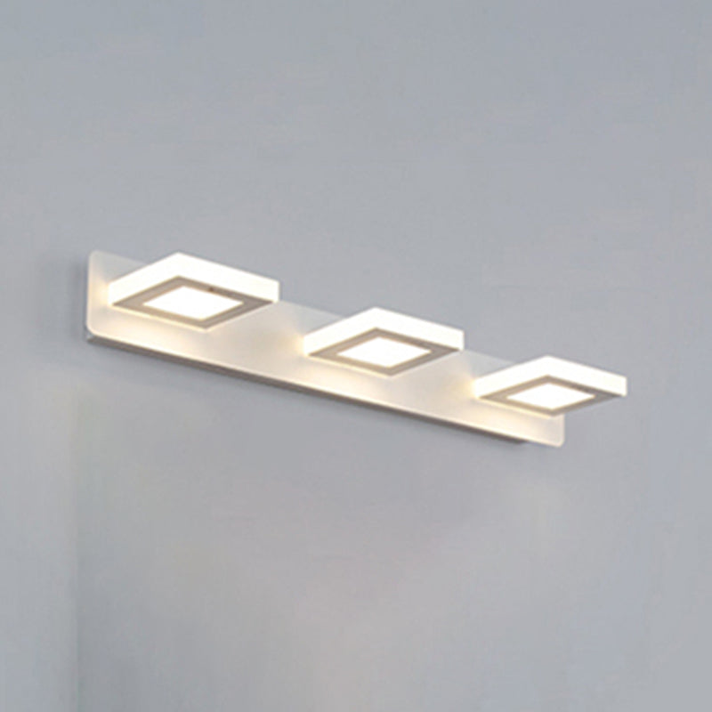 Metalen geometrische wandbevestiging verlichting moderne multi -lichten spiegel muurlamp in het wit in het wit