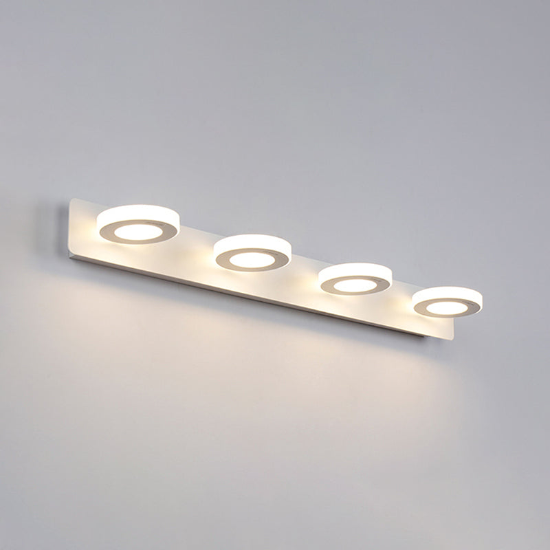 Metalen geometrische wandbevestiging verlichting moderne multi -lichten spiegel muurlamp in het wit in het wit