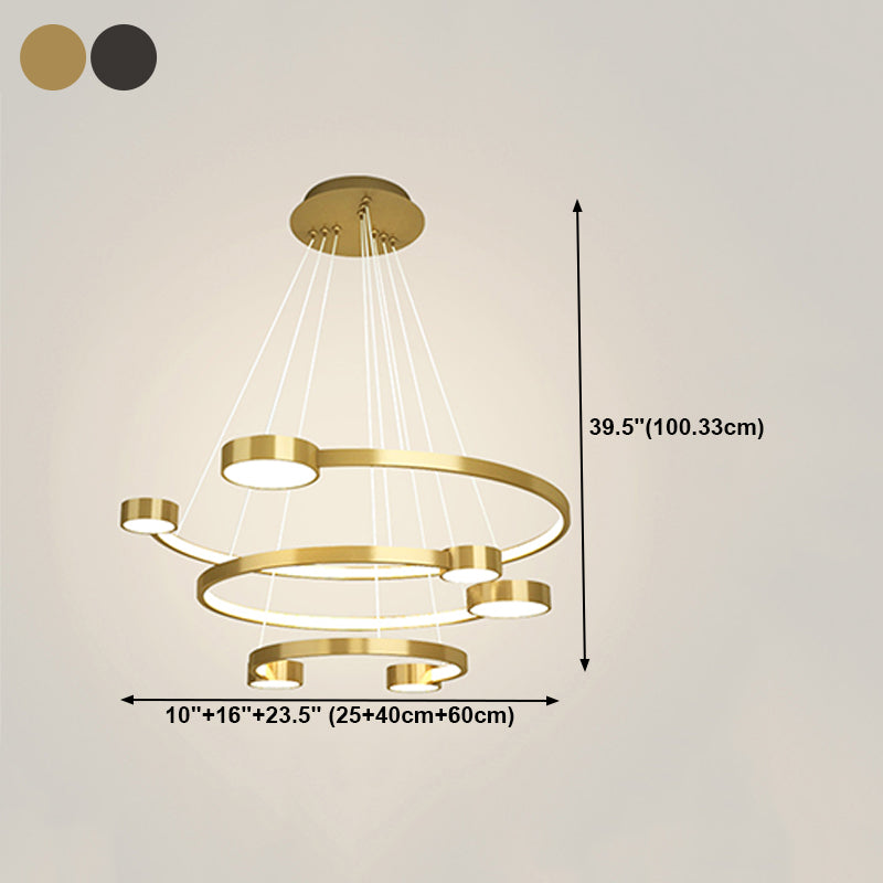 Lustres de lustre à plusieurs niveaux contemporains