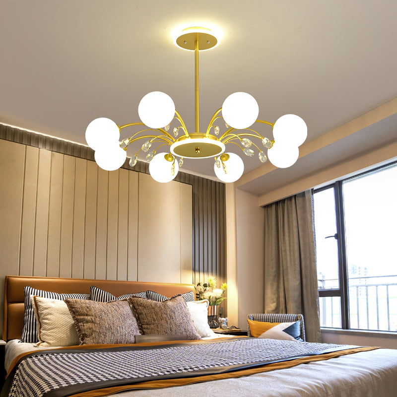 Spherical Shade Pendant Chandeliers Contemporary Glass Chandelier Lighting Fixtures