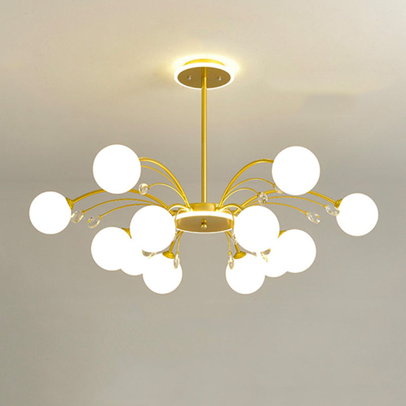 Spherical Shade Pendant Chandeliers Contemporary Glass Chandelier Lighting Fixtures