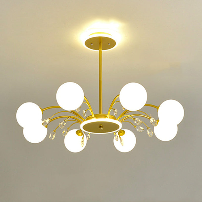 Spherical Shade Pendant Chandeliers Contemporary Glass Chandelier Lighting Fixtures