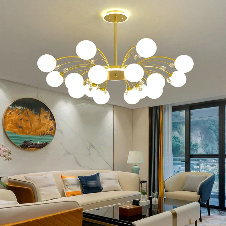 Spherical Shade Pendant Chandeliers Contemporary Glass Chandelier Lighting Fixtures