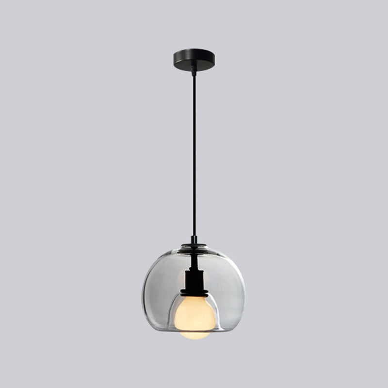 Modern Style Spherical Shape Pendant Lighting Glass Pendant Light for Bedroom