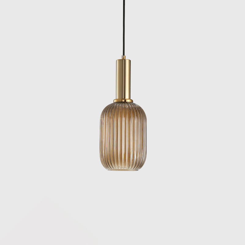 Style moderne minimaliste suspension de la nuance en verre léger éclairage