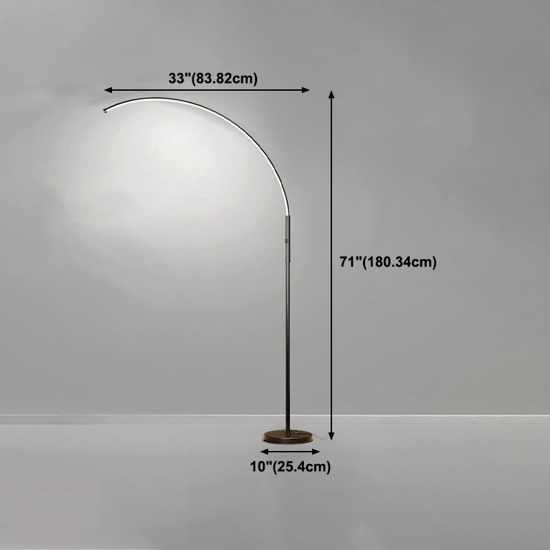 Metal Linear Shape Floor Light Modern Style 1 Light Floor Light Fixtures