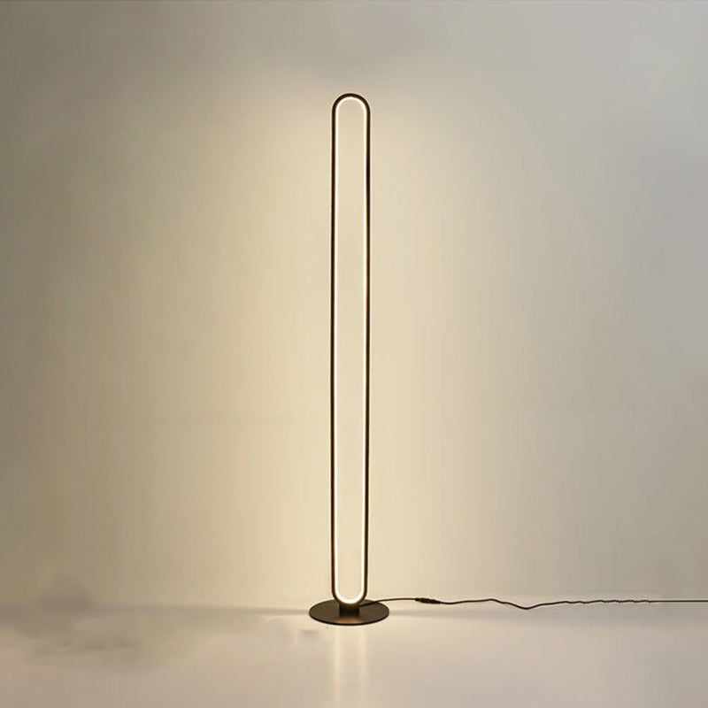 Modern Style Metal Floor Lamp Linear LED Floor Light for Bedroom