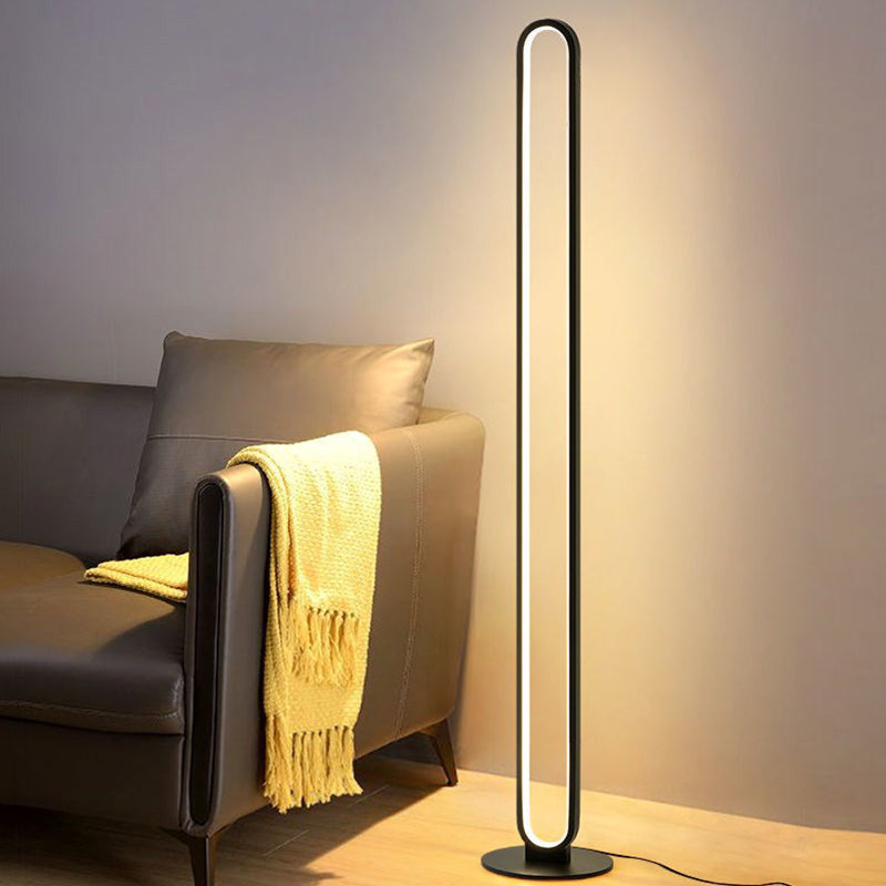 Modern Style Metal Floor Lamp Linear LED Floor Light for Bedroom