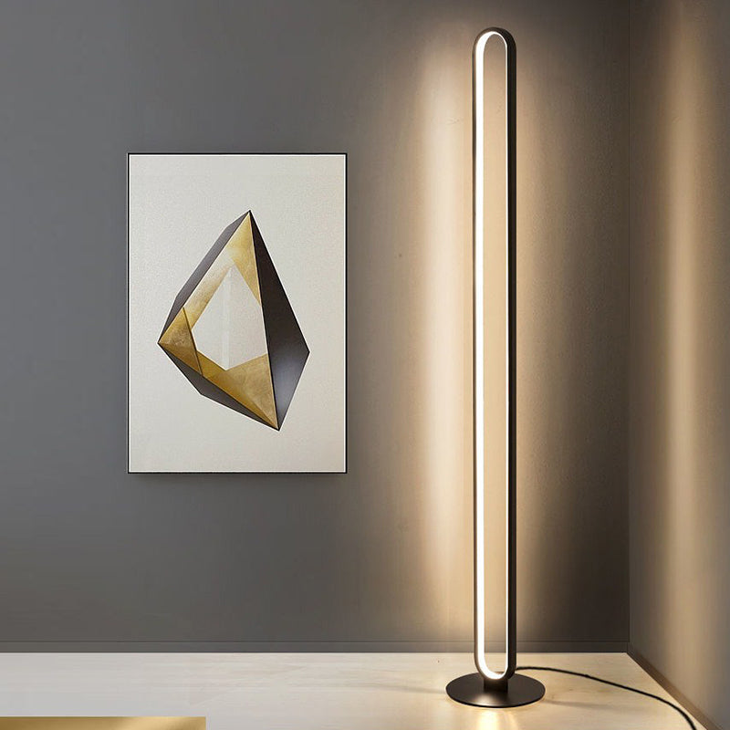 Modern Style Metal Floor Lamp Linear LED Floor Light for Bedroom