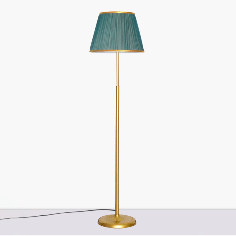 Modern Floor Lamp Colorful Floor Lighting Fixture with Fabric Shade for Sitting Room