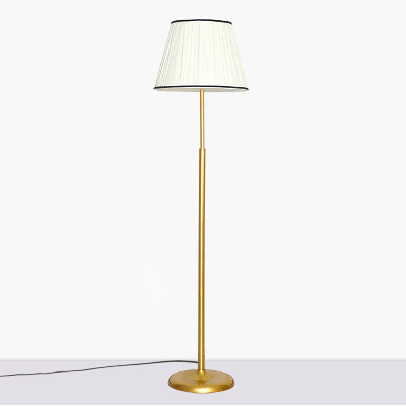 Modern Floor Lamp Colorful Floor Lighting Fixture with Fabric Shade for Sitting Room