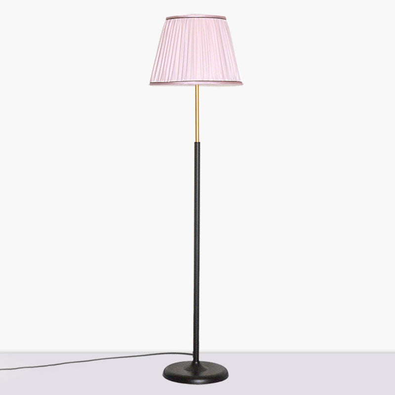 Modern Floor Lamp Colorful Floor Lighting Fixture with Fabric Shade for Sitting Room