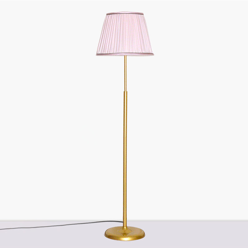 Modern Floor Lamp Colorful Floor Lighting Fixture with Fabric Shade for Sitting Room