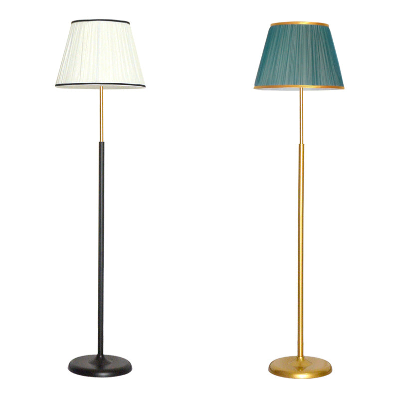 Modern Floor Lamp Colorful Floor Lighting Fixture with Fabric Shade for Sitting Room