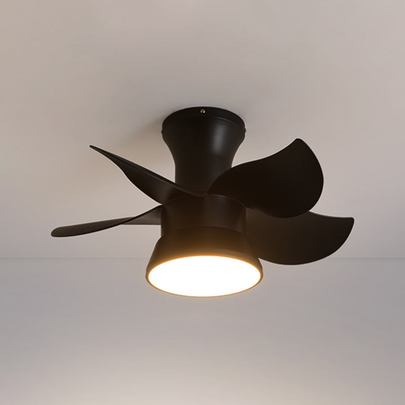 Metal Fan Shape Ceiling Fans Kid Style 1-Light Ceiling Fan Lamp Fixture