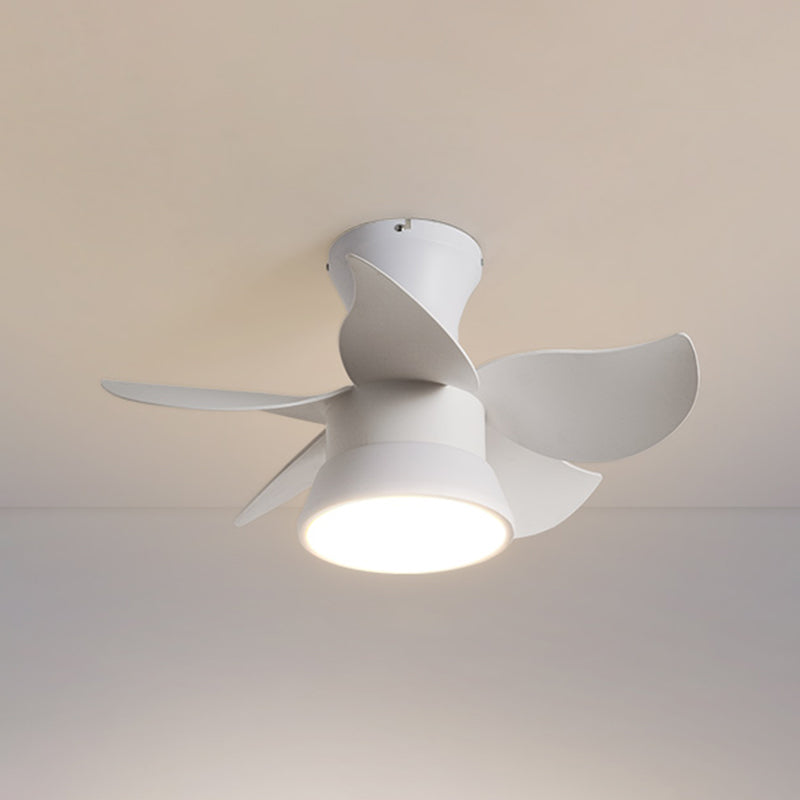 Metal Fan Shape Ceiling Fans Kid Style 1-Light Ceiling Fan Lamp Fixture