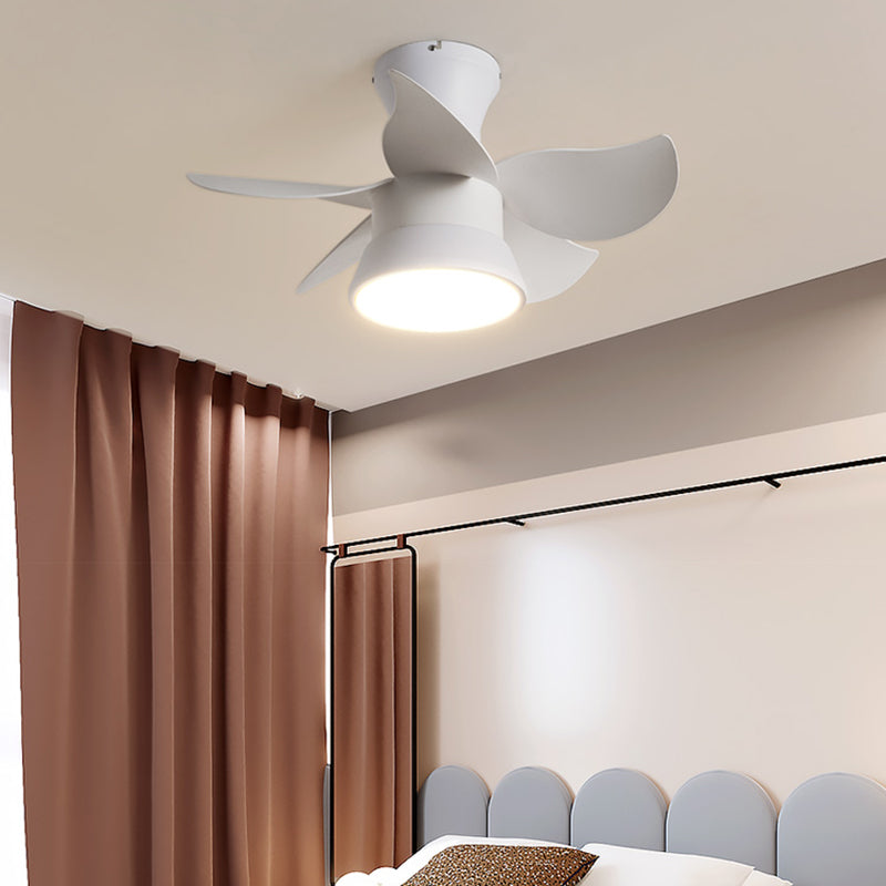 Metal Fan Shape Ceiling Fans Kid Style 1-Light Ceiling Fan Lamp Fixture