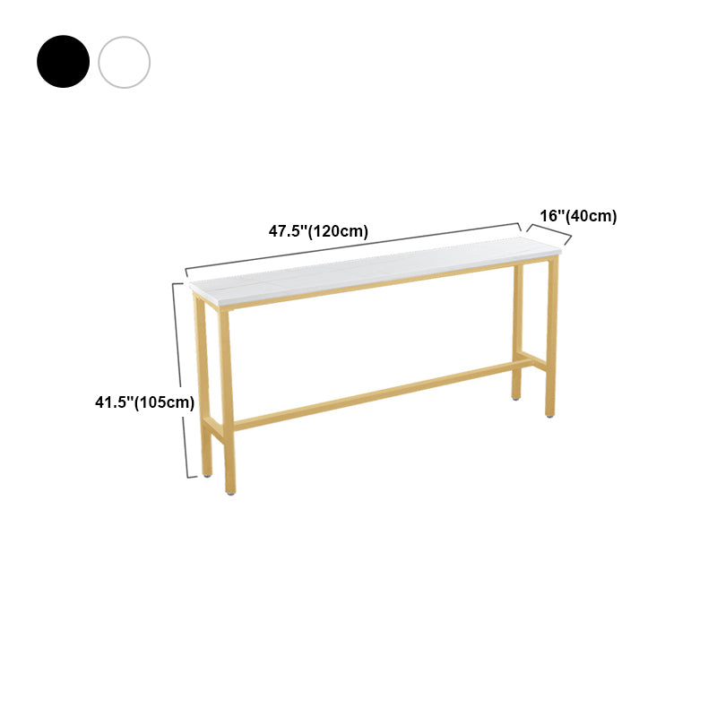 Industrial Rectangle Sintered Stone Table Dining Bar Counter Table for Kitchen