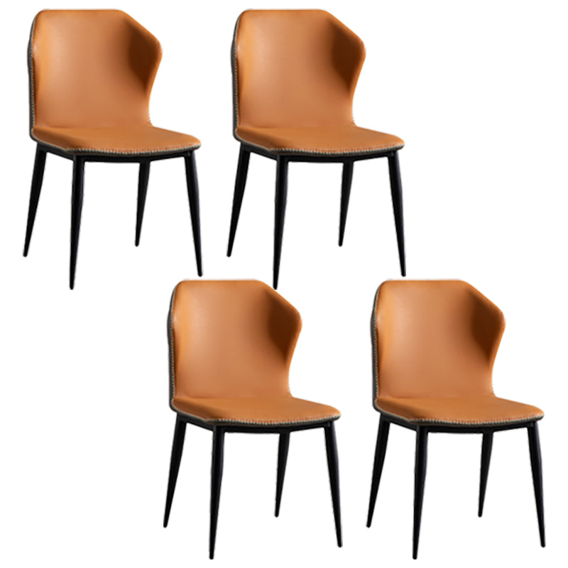 Modern Style Faux Leather Side Chair Wingback Arm Chair for Dining Room