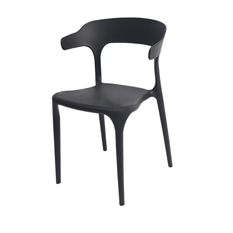 Modern Style Plastic Side Chair Open Back Dining Side Chair 17"x18"x30"