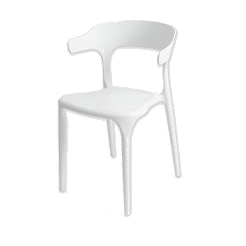 Modern Style Plastic Side Chair Open Back Dining Side Chair 17"x18"x30"