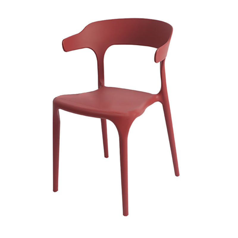 Modern Style Plastic Side Chair Open Back Dining Side Chair 17"x18"x30"