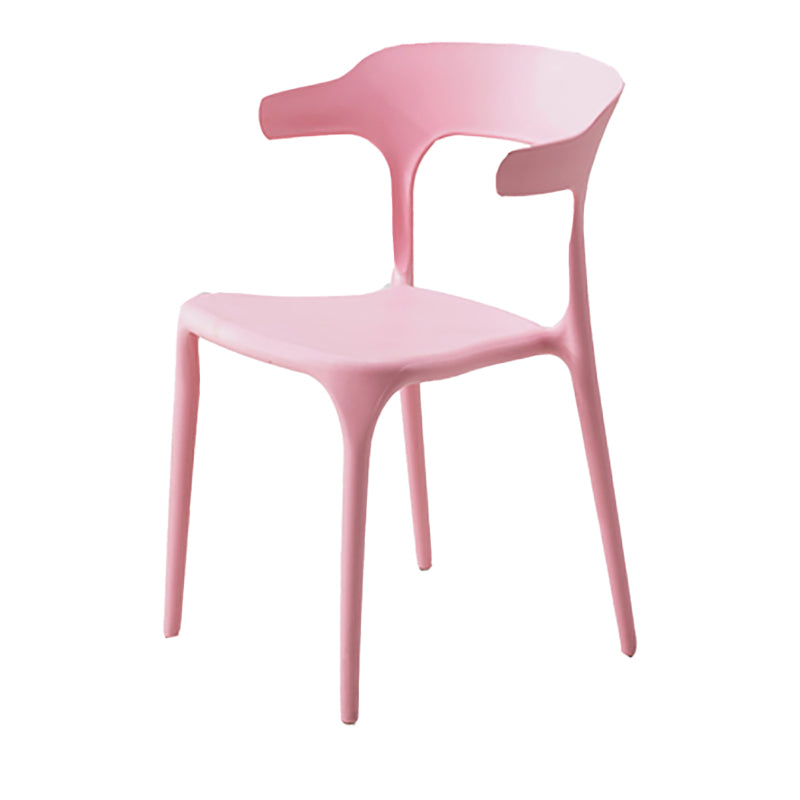 Modern Style Plastic Side Chair Open Back Dining Side Chair 17"x18"x30"