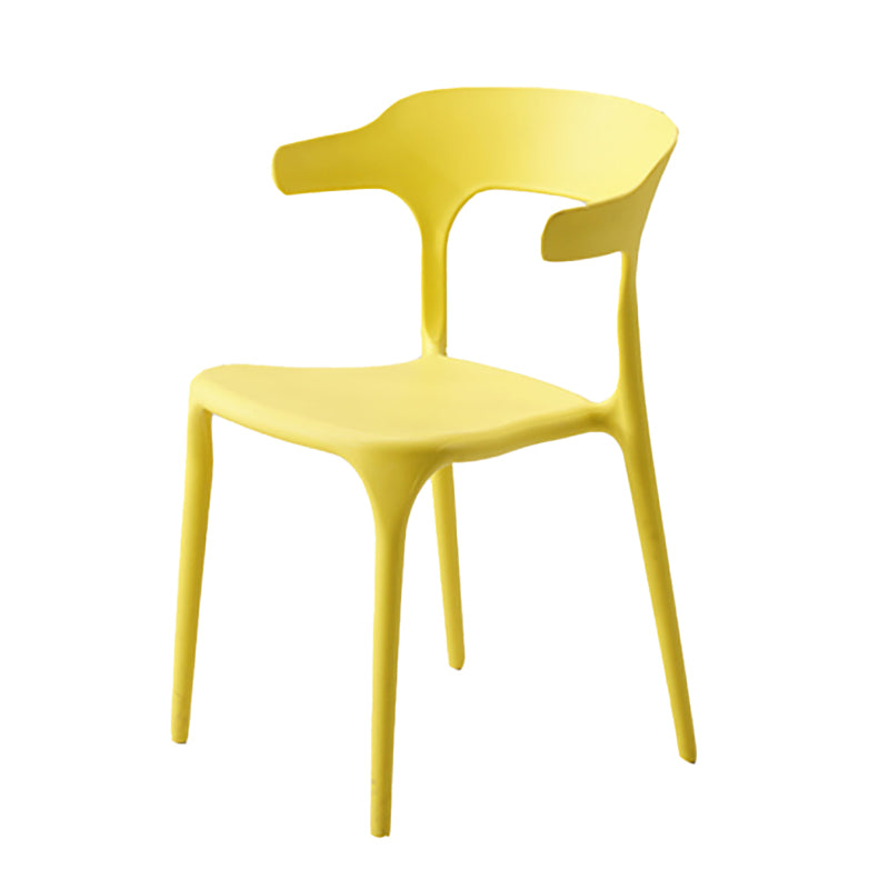 Modern Style Plastic Side Chair Open Back Dining Side Chair 17"x18"x30"