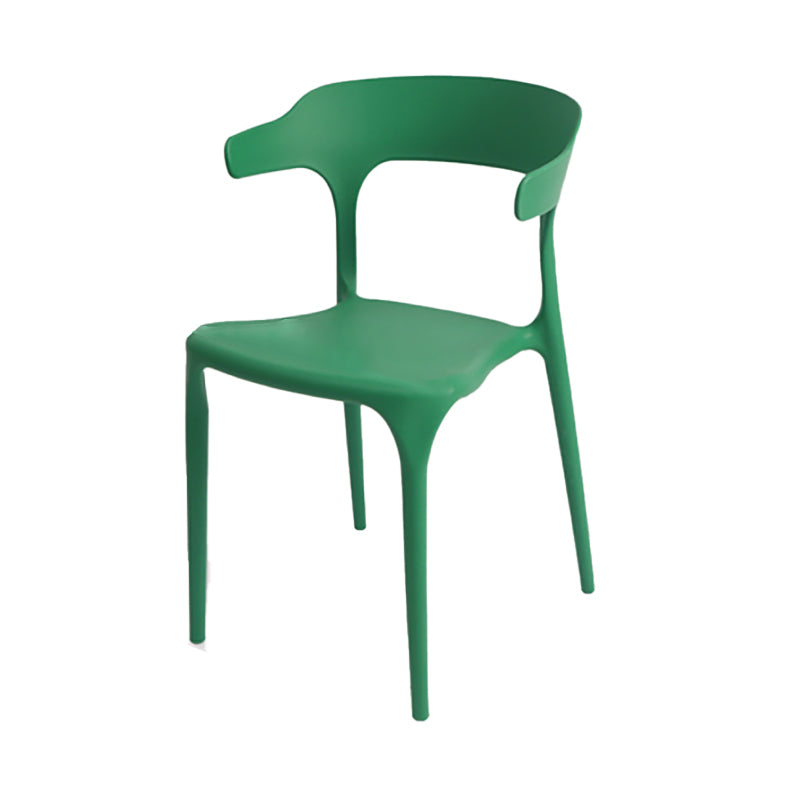 Modern Style Plastic Side Chair Open Back Dining Side Chair 17"x18"x30"