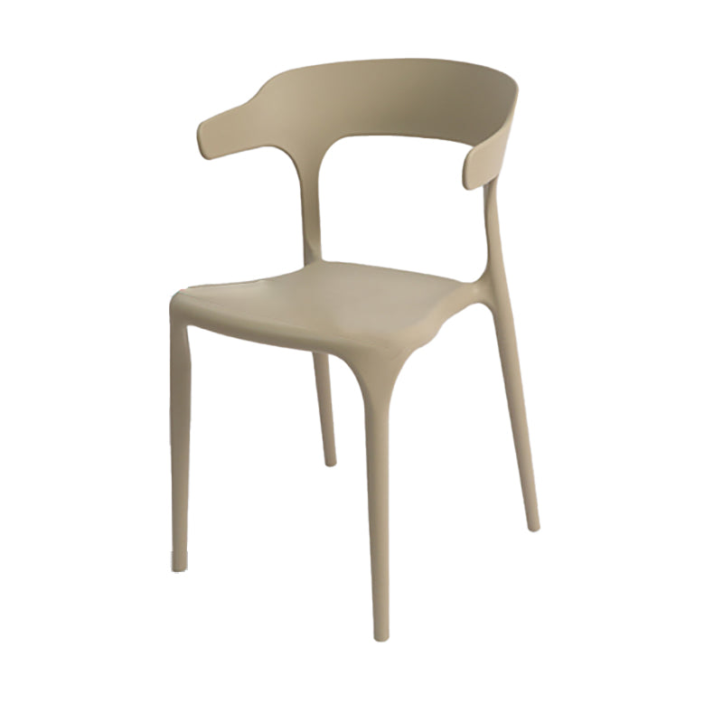 Modern Style Plastic Side Chair Open Back Dining Side Chair 17"x18"x30"