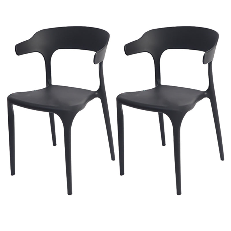 Modern Style Plastic Side Chair Open Back Dining Side Chair 17"x18"x30"